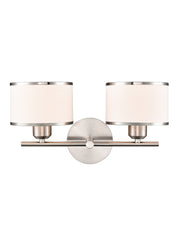 Franklite Polaris Double Wall Light in Satin Nickel