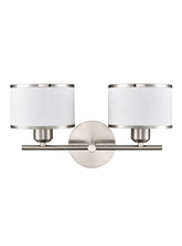Franklite Polaris Double Wall Light in Satin Nickel