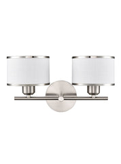 Franklite Polaris Double Wall Light in Satin Nickel