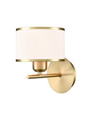 Franklite Polaris Single Wall Light in Aged Brass
