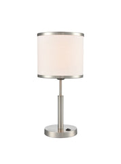Franklite Polaris Table Lamp in Satin Nickel