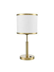 Franklite Polaris Table Lamp in Aged Brass