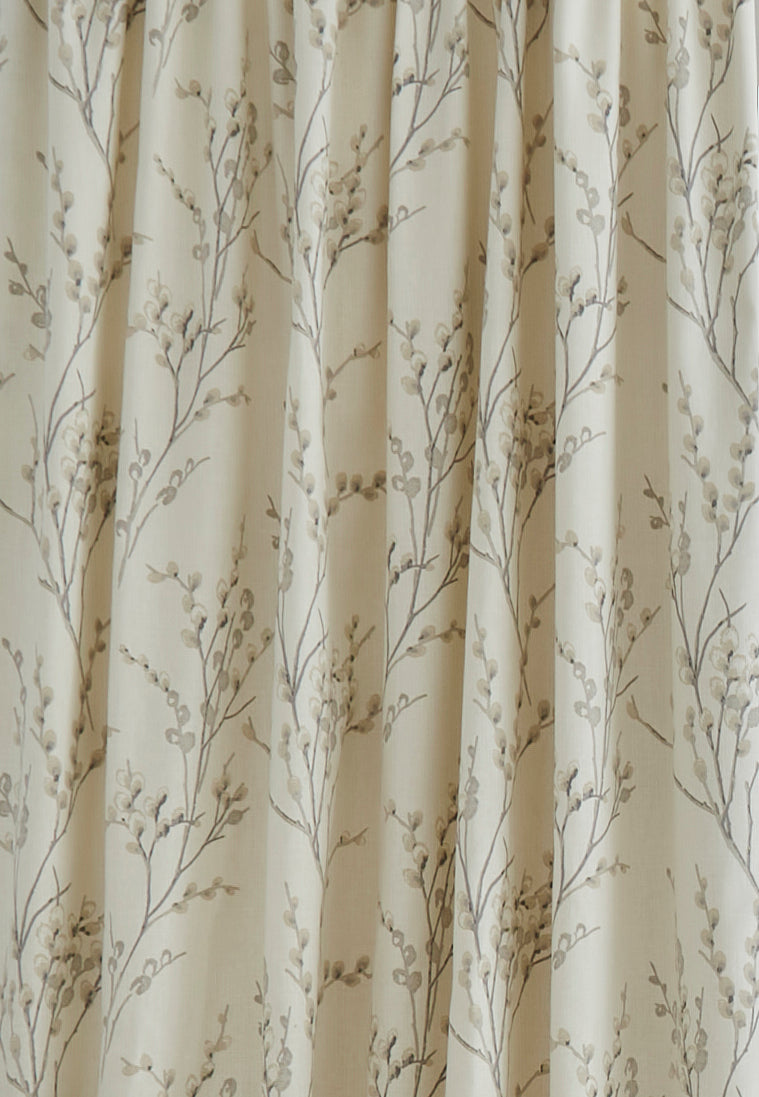 Laura Ashley Pussy Willow Ready Made Pencil Pleat Off White Dove Grey