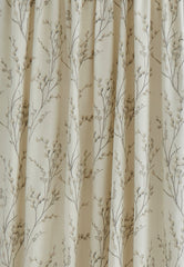 Laura Ashley Pussy Willow Off White / Dove Grey Ready Made Curtains Pencil Pleat