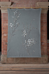 Laura Ashley Pussy Willow Blanket Steel