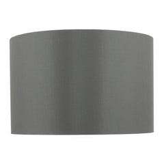 Quinn Grey Faux Silk Drum Shade 30cm