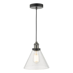 Ray Single Pendant Antique Nickel Clear Glass dar lighting