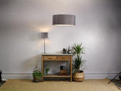 Renoir Silk Shade Pendant with Glass Diffuser 40cm REN10