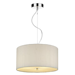 Renoir Silk Shade Pendant with Glass Diffuser 40cm REN10 - The Light Company
