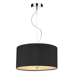 Renoir Silk Shade Pendant with Glass Diffuser 40cm REN10 - The Light Company