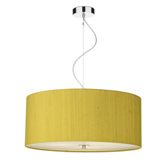 Renoir Silk Shade Pendant with Glass Diffuser 60cm REN17 - The Light Company