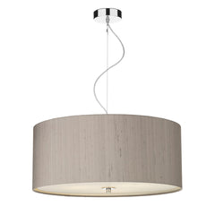 Renoir Silk Shade Pendant with Glass Diffuser 60cm REN17 - The Light Company