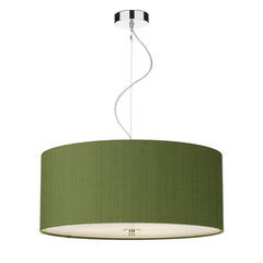 Renoir Silk Shade Pendant with Glass Diffuser 60cm REN17 - The Light Company