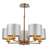 The Light Shade Studio Rex 5 Light Pendant Bronze With Bespoke Shades