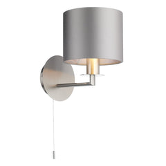 The Light Shade Studio Rex Wall Light Satin Nickel With Bespoke Shades