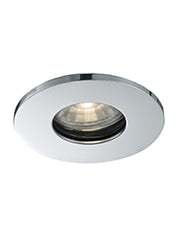 GU10 mains voltage recessed downlight with chrome bezel