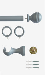 Laura Ashley 35mm Ribbed Ball Curtain Pole - Dark Slate