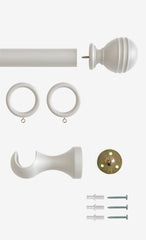 Laura Ashley 35mm Ribbed Ball Curtain Pole - Truffle