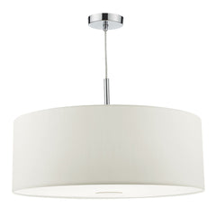 Ronda 60cm 3 Lt White Pendant Drum Shade RON172 dar lighting