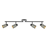 Ryan 4 Light Bar Spotlight Brushed Nickel Matt Black