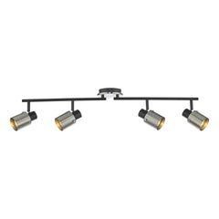 dar lighting  Ryan 4 Light Bar Spotlight Brushed Nickel Matt Black