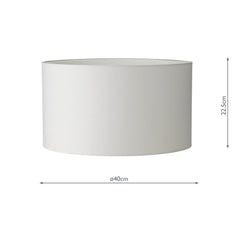 Tuscan Ivory Cotton Drum Shade 40cm