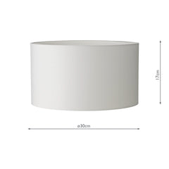 Tuscan Ivory Cotton Drum Shade 30cm