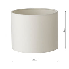 Ferrara Ivory Cotton Drum Shade 15cm