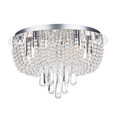Saigon 5 Light Flush Crystal and Polished Chrome