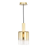 Savannah Pendant Satin Gold and Gold Ombre Glass