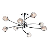 Seattle 8 Light Semi Flush Polished Chrome