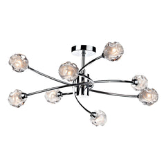 Seattle 8 Light Semi Flush Polished Chrome