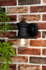 Sedgewick Outdoor Wall Light Black Glass IP44 dar lighting
