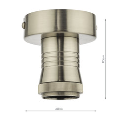 SFB4861 E27 Semi Flush Suspension Antique Chrome Bracket Only