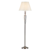Siam Floor Lamp Satin Chrome With Shade (Multipack)