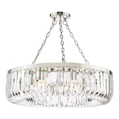 Sigourney 8 Light Pendant Polished Nickel and Crystal SIG0838