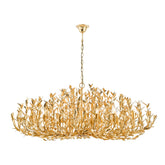 Silvius 12 Light Oval Pendant Gold Leaf