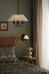 Sivan 3 Light Pendant Matt Black With Shade