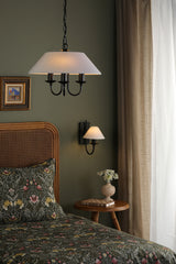 Sivan 3 Light Pendant Matt Black With Shade