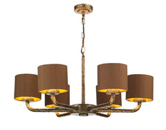 David Hunt Lighting Sloane 6LT Pendant Bronze with Shades SLO0600