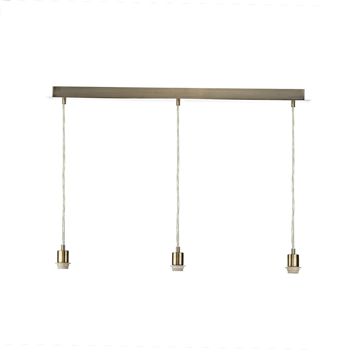3 Light Suspension Plate Antique Brass SP367 The Light Company