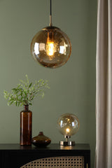 Ripple Pendant Bronze and Champagne Glass