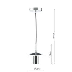 1 Light Polished Chrome E27 Suspension