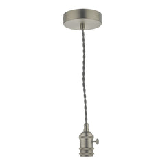 1 Light Antique Chrome E14 Suspension