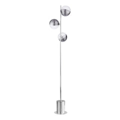 Spiral 3 Light Floor Lamp Polished Chrome Base Only