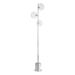 Spiral 3 Light Floor Lamp Polished Chrome Base Only