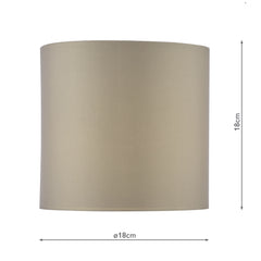 Suelita Taupe Cotton Cylinder Shade 18.5cm