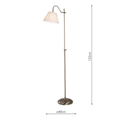 Suffolk Floor Lamp Antique Brass With Shade