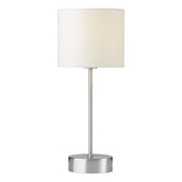 Suzie Touch Table Lamp Satin Chrome With Shade