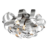 Swash 4 Light Flush Black With Aluminium Ribbons